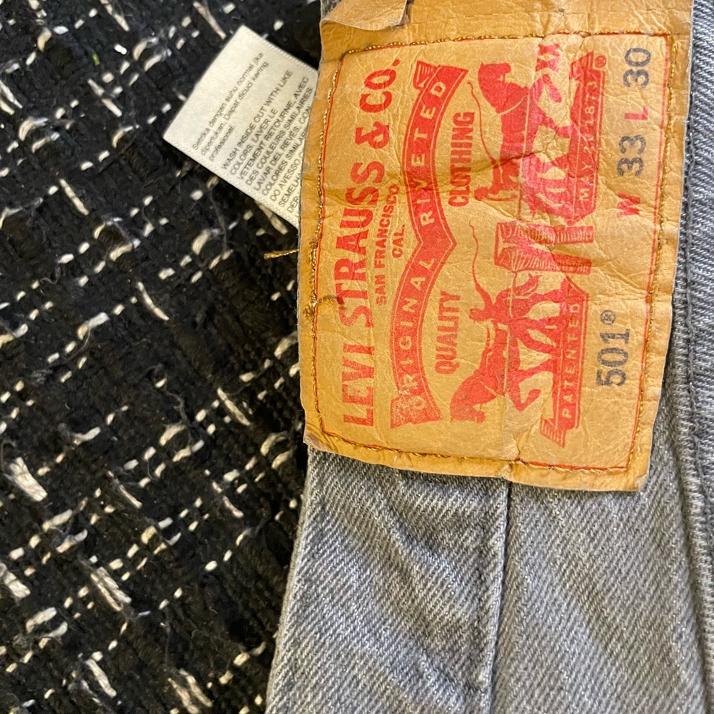 Levi's 501 Classic Denim in Light Gray